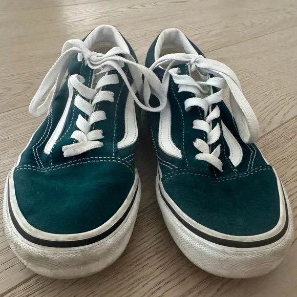 Kids Vans Green Old Skool Shoes Size 5 Big Kid - Picture 3 of 9
